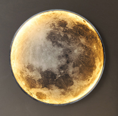 Round Decorative Moon Wall Lamp